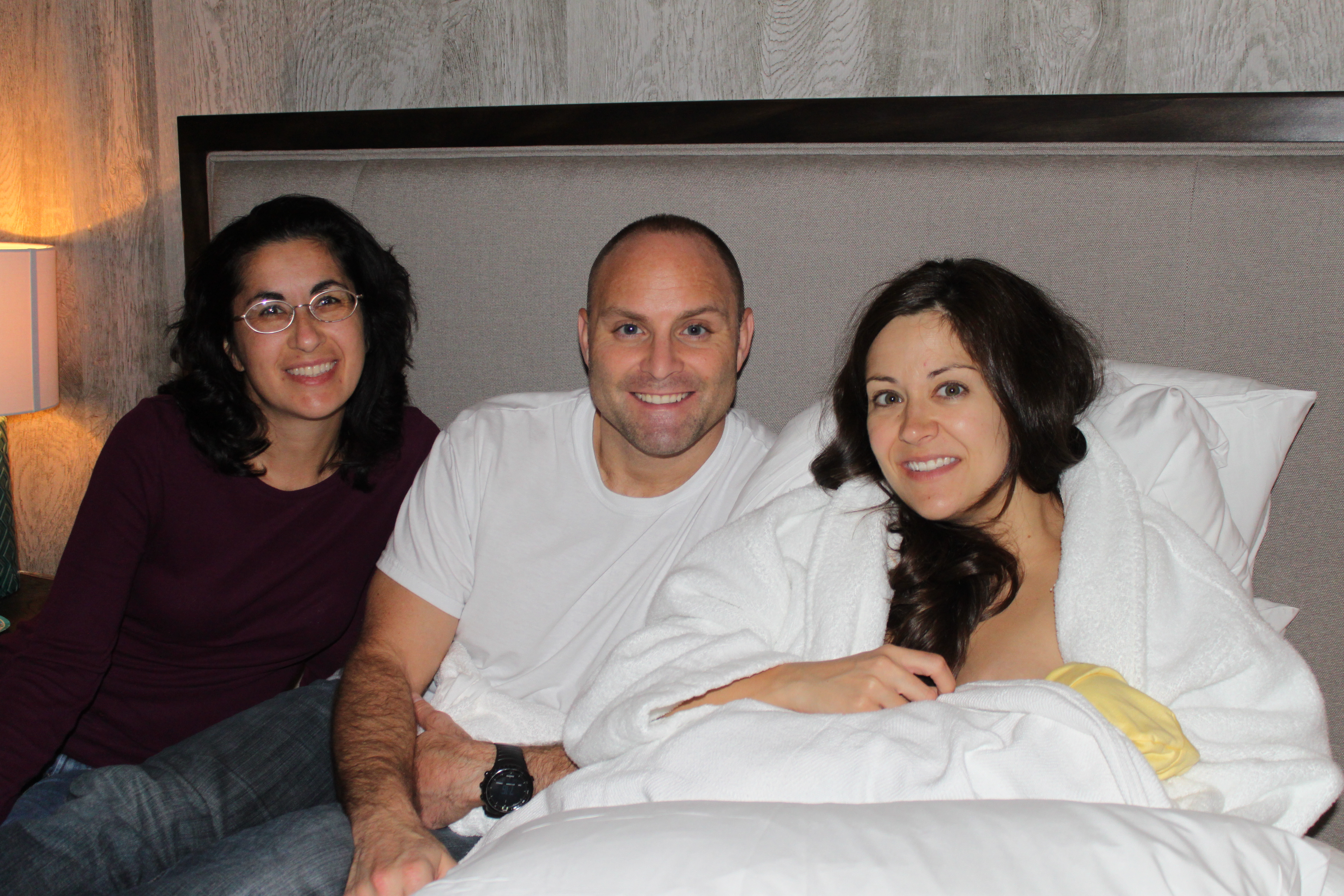 Doula Heidi Duncan with clients Randall & Amanda after their beautiful birth at Baby+Co Birth Center in Nashville